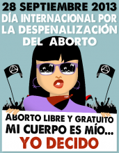 28 de septiembre día internacional por la despenalización del aborto